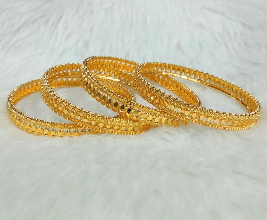 (2-4) traditional gold plated Bangles